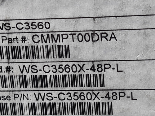 Switch Cisco Ws-c3560x-48p-l Nuevo Poe Gigabit Modulo 10g