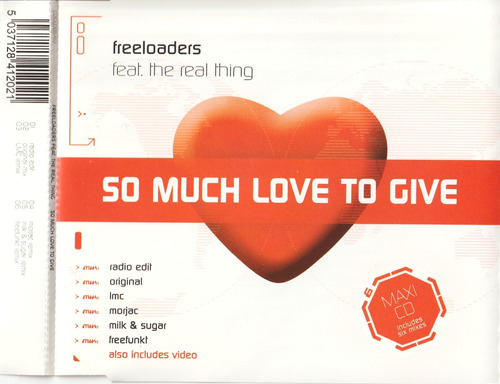 Freeloaders Feat. The Real Thing So Much Love To Give Cd Uk