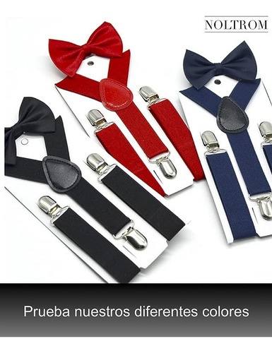 N Tirantes Ajustables Con Moño Pajarita Para