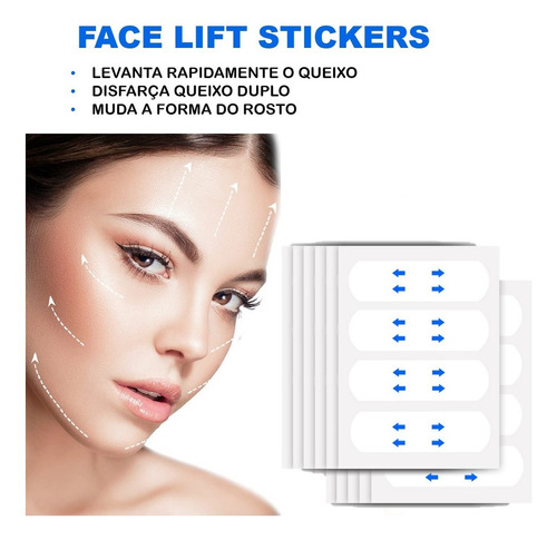 20 Pçs Adesivos Facial Invisível Fita De Lifting Anti Rugas Tipo De Pele Todo Tipo De Pele