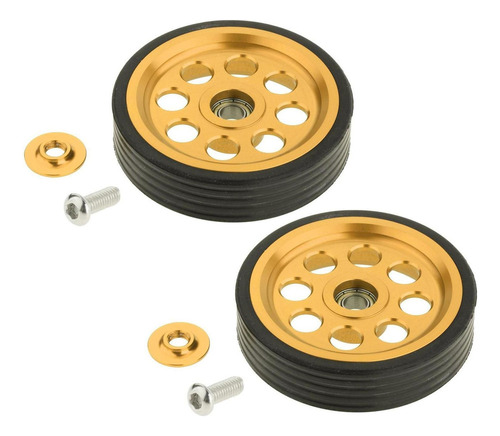 1 Pair Of 6cm Easy Folding Rolling Wheels