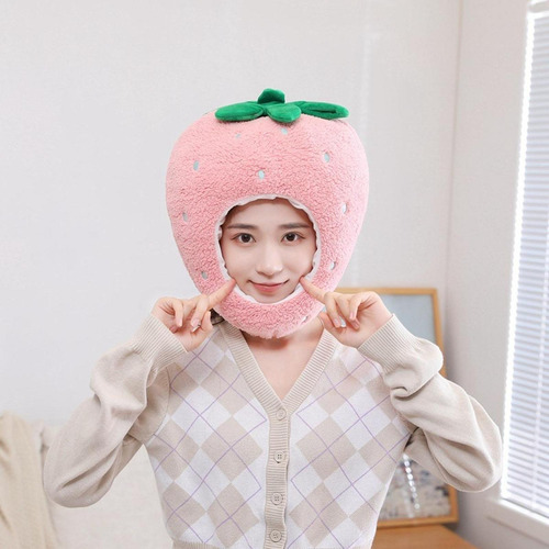 Strawberry Hat Selfie Hat Photo Prop Cute Plush Headgear