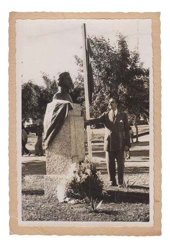 1953 Carlos Reyles Durazno Foto Inauguracion Busto Artigas