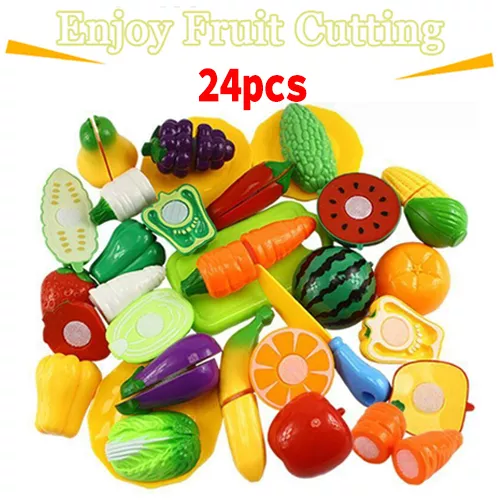 Comidinha Infantil Cozinha Frutas Cortar Jogo Pop It X24