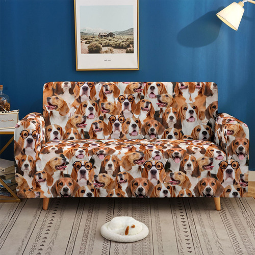 90-140cm Funda De Sofá Con Motivos De Perros Y Gatos