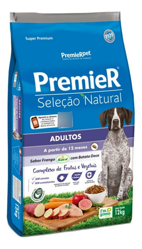 Ração Premier Seleção Natural Adulto Batata Doce 12kg