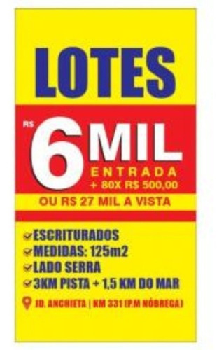 Imagem 2 de 12 de Lote Em Itanhaém Aceita Entrada E Parcelas! Ter045 R