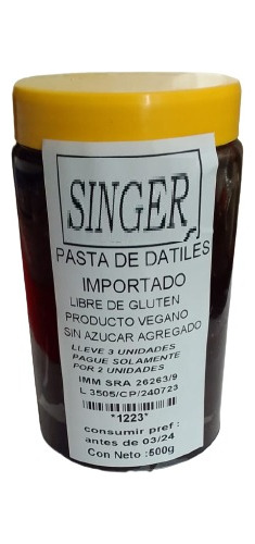 Pasta De Dátiles Importado 500g