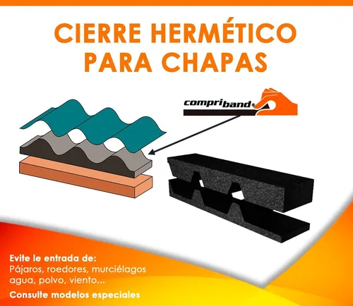 Burlete Gorrionera Cierre Hermetico Trapezoidal X Tira