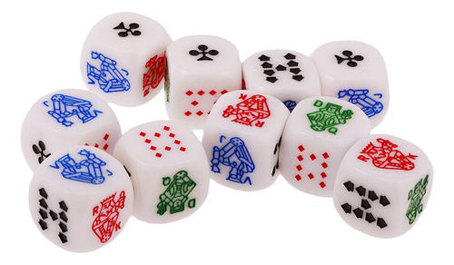 . 3 Paquete De 3 A 6 Unidades De 10 Dados De Póquer 3 Piezas