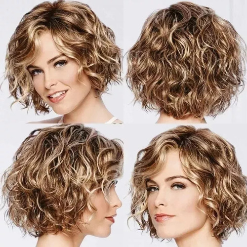 Pelucas Rubias Cortas Para Mujer, Pelo Corto