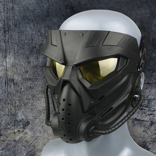 Imagen 11 de 12 de Máscaras Faciales Completas Juego De Caza Amarillo Negro