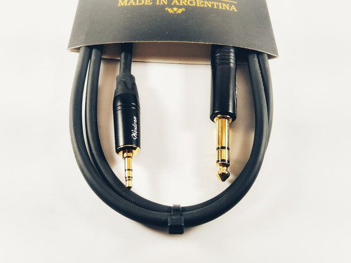Imagen 5 de 10 de Cable 1,5m Audio Trs Mini Plug - Plug 6,5 Western Miniptrs15