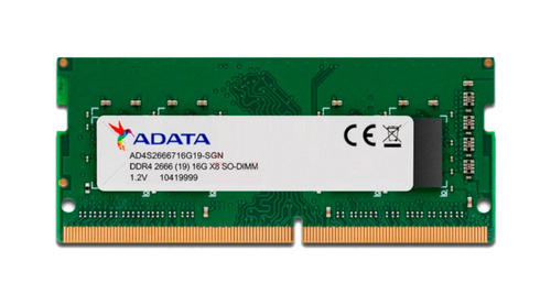 Imagen 1 de 1 de Memoria RAM Premier color verde  16GB 1 Adata AD4S2666716G19-SGN