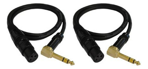 Cable Para Micrófono: Audio 2000s 2 Pack 3 Pies Xlr Hembra A