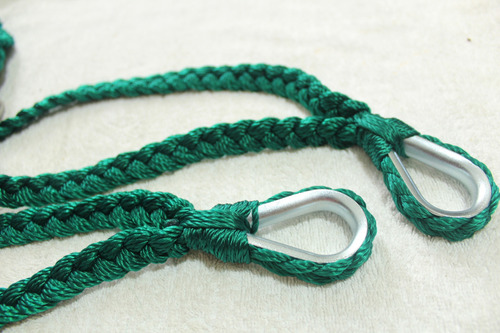 Soga Cuerda Para Hamaca Incluye Par De S Metalica Negra Color Verde Bandera Color