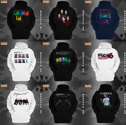 Sudaderas Maroon 5 Adam Levine Full Color - 15 Modelos Disp