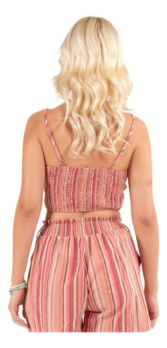 Blusa Corta Forever 21 Estampada Rayada Para Dama