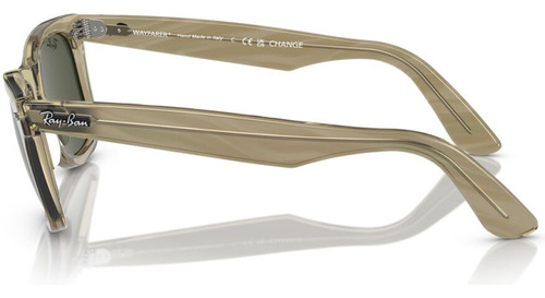 Ray-ban Wayfarer Rb2140 1387/31 50 con marco gris a rayas, lente verde fotocromática G-15