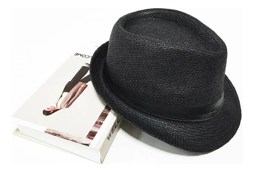Sombrero Fedora Color Negro Unisex Hombre