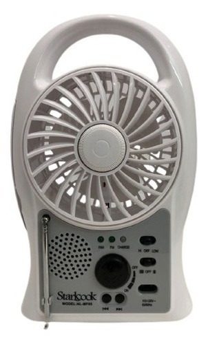 Ventilador Mulfifuncional Radio-lampara Starkcook Nl-mf05