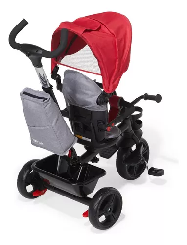 Triciclo Infantil com Empurrador Bandeirante Triciclo Smart Cinza