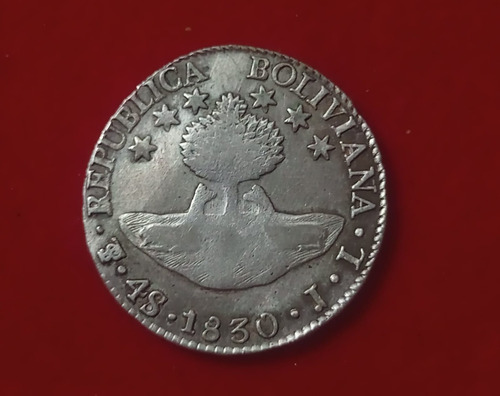 Moneda De Bolivia 4 Soles 1830 Plata Vf. Km96