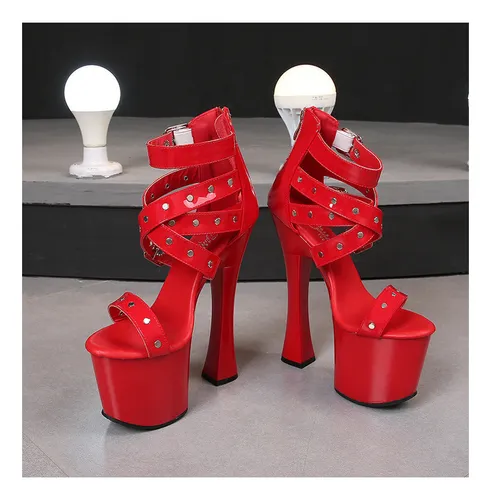 Tacones Altos Con Tac n Grueso De 17 Cm 2023 Cuotas sin inter s