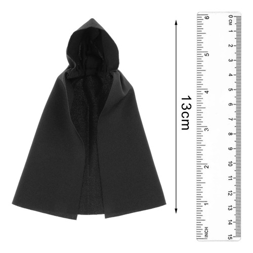 Capa De Tela A Escala 1:12 Con Sombrero, Ropa De Para Figura