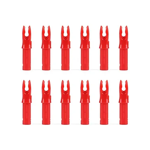 Nock Para Flecha 6.2mm Pack 30u Plastico Rojo