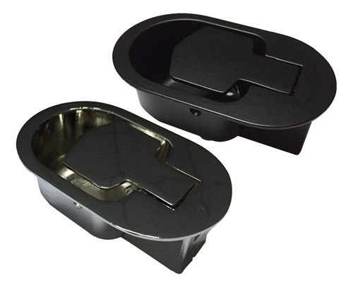 2x Sofá Reclinable / Silla De Liberación Ovalada Negro