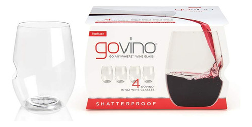 Govino Vasos De Vino Reciclables, Irrompibles, Flexibles, Ap