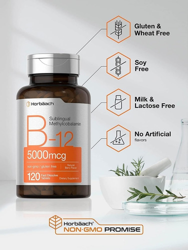 Vitamina B12 5000mcg Americana Metilcobalamina Promo 2 Unid