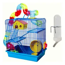Comprar Gaiola Super Luxo Tubos Por Toda Gaiola 3 Andares Hamster
