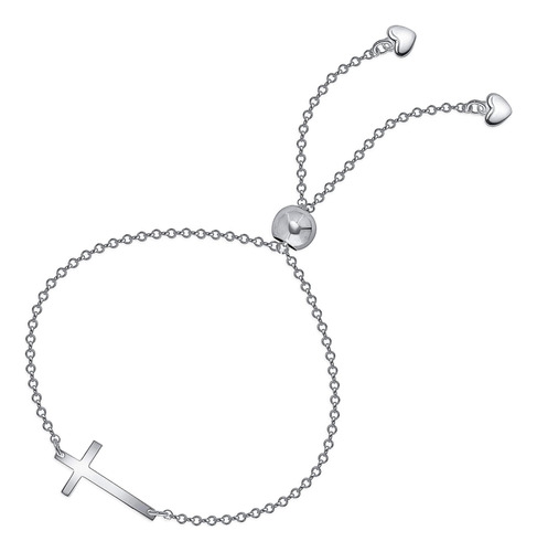 World Jewels Pulsera De Plata De Ley 925 Con Colgante Italia