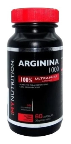 Arginina L-arginina 1000 My Nutrition 60 Cápsulas