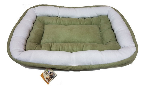 Cama Perro Gato Pistache Mediana Suave 72x50x11 Económica