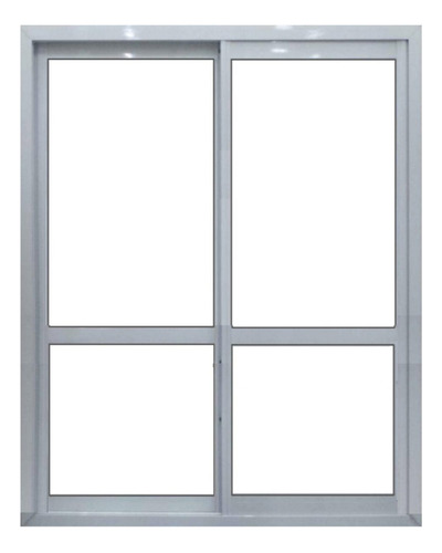 Ventana Aluminio 120x200  Balcon Vidrio Entero Abershop