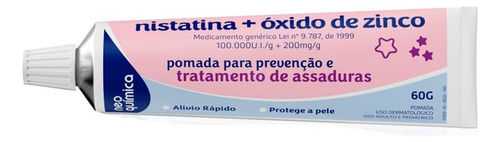 Pomada Creme Para Assadura Nistatina Óxido Zinco 60g Kit 3un