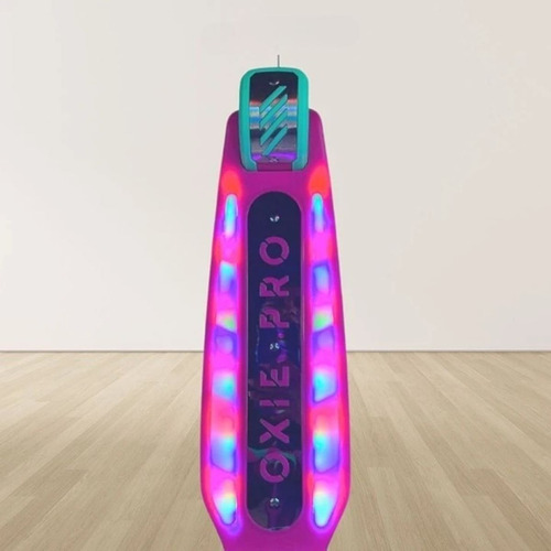 Scooter Para Niñas Musical Luces Casco Rodilleras Y Coderas