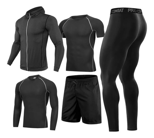 5 Piezas Conjuntos Atléticos Ropa Gimnasio Entrenamiento