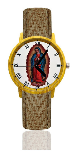Reloj Virgen De Guadalupe Estilo Madera Tureloj