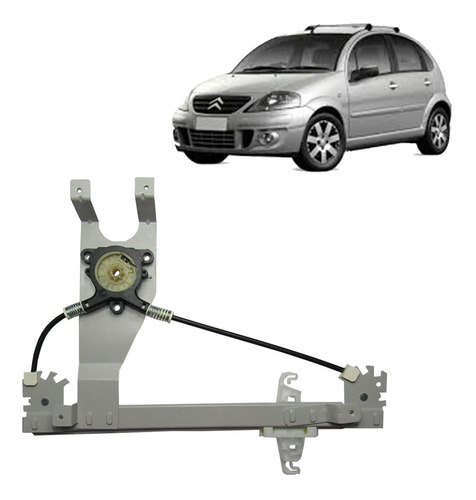 Imagem 1 de 1 de Máquina Vidro Elétrico Traseira C3 2008 À 2012 P/ Motor Org.