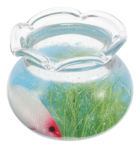 Minicasa De Muñecas Con Figuras De Peces Y Pecera En Miniatu