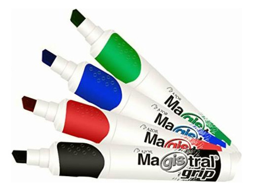 Azor Magistral Grip Marcador Pizarron Blanco 4 Piezas Plumon