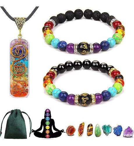 Pulsera 7 Chakras De Arus Con Piedras Reale