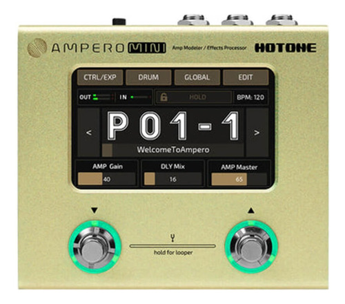 Hotone Ampero Mini Mp-50mt Mustard  Multi Effects/ Amps