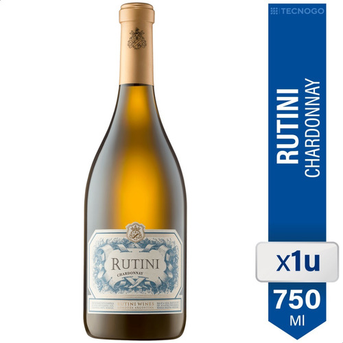 Vino Rutini Chardonnay Blanco 750ml Botella Mendoza Roble