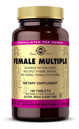 Multivitaminas Mujeres Solgar Female Multiple 120 Tab