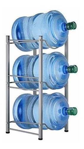 Soporte Para 3 Bidones De Agua 20 Litros Plateado